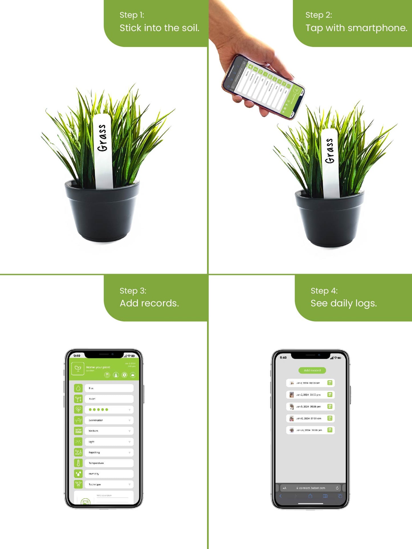 Plant Diary | Touch & Grow Electronic Diary, Plant Tag